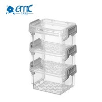 Stackable clear mini keyway pp plastic office organizer storage box