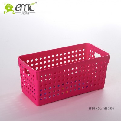 Share customized rectangle plastic material food kids toys storage box home supplies desk weave basket organizer for office