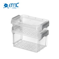 Stackable transparent small keyway plastic organizer storage box